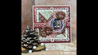 Kerstkaart met restjes designpapier [upl. by Devad]