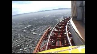 High Roller Roller Coaster POV Stratosphere Tower Las Vegas Closed [upl. by Carolin511]