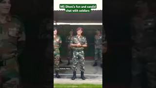 MS Dhonis Fun and candid chat with soldiers Mustwatch moment shorts ✅ youtube [upl. by Kissel803]