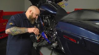 How to Change Primary Oil on HarleyDavidson Touring Models by JampP Cycles [upl. by Ringe]