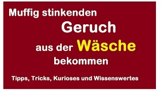 Wenn die Wäsche nach dem Waschen muffig riecht Natron gegen muffigen riechende stinkenden Geruch [upl. by Ellehsar]