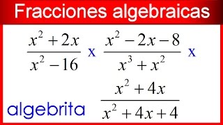 Multiplicación de fracciones algebraicas 141 [upl. by Mellar]