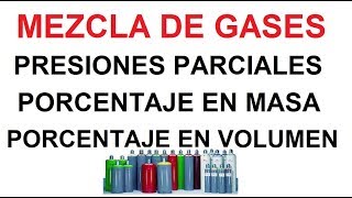 Cálculo de las Presiones Parciales de una mezcla de gases [upl. by Leahcym434]