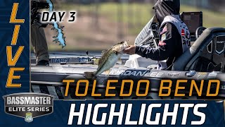 Highlights Day 3 Bassmaster action at Toledo Bend [upl. by Twila]