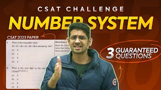 Day 1 Number System 🔥All CSAT Maths Topics using PYQs with Dinesh sir  CSAT Challenge UPSC [upl. by Hooper]