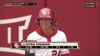 2024 May 5  Softball  Oklahoma vs Oklahoma State Game 3 [upl. by Sonnie]