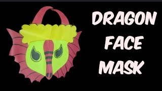 Chinese Dragon Face Mask 🎭 ll mask tutorial ll Dragon Mask craft ll Zimrahs Glory In Arts [upl. by Nimajaneb]