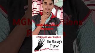 Monkeys PawMCQ questionplus two Arts 2nd year ODISHAChse class Odisha [upl. by Dnomsed]