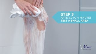 How to use Nair Sensitive Hair Removal Shower Cream  Nair Australia [upl. by Aiuoqes]