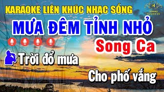 Karaoke Liên Khúc Nhạc Sống Bolero Song Ca  Chọn Lọc Nhạc Trữ Tình  Mưa Đêm Tỉnh Nhỏ [upl. by Stepha]