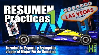 Resumen Prácticas 1 💙🤍💙 GP de Las Vegas Fórmula 1  Franco Colapinto 17° [upl. by Nagaem]