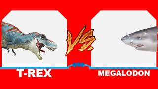 T REX vs MEGALODON  Who the Winner [upl. by Papke]