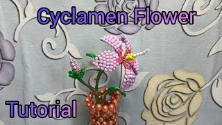 3D Beaded Cyclamen Flower Tutorial by Bead Rose Sons [upl. by Oderfodog427]