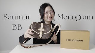 Louis Vuitton  Saumur BB Monogram bag splurge [upl. by Dottie]