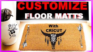 HOW TO MAKE A DOOR MAT WITH CRICUT FOR BEGINNERS  STENCIL POSTER BOARD EASY CRAFTS [upl. by Irrab719]