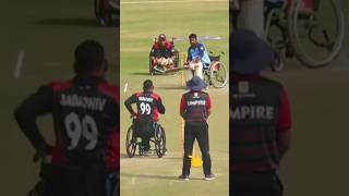 Bowler action 😂wheelchaircricket viralshort trending youtubeshorts cricketshorts shorts yt [upl. by Beth]