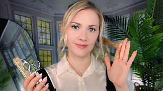 ✂️ Sleepinducing Haircut and Curling 💇🏼‍♀️ ASMR  Soft Spoken into Whisper [upl. by Christabelle]