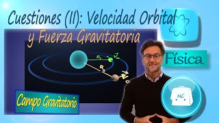 Cuestiones Campo Gravitatorio II Velocidad Orbital y Peso [upl. by Lamee578]