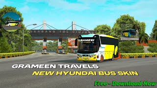 GRAMEEN Travels  Hyundai Bus Skin Download  bussidskin bdbusskin maleo livery [upl. by Leahciam162]