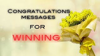 Congratulates messages for winning award Appreciate for award winning msg for winning competition [upl. by Olwena]