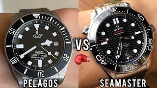 MIGHTY 4K DIVE WATCH SHOWDOWN Tudor Pelagos vs Omega Seamaster [upl. by Mcneil146]