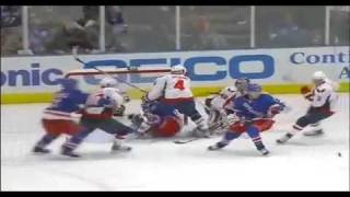 Sean Avery Punches Varlamov Rangers Caps Game 3 April 20 2009 Full Video [upl. by Reteid]