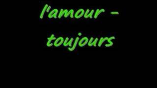 lamour  toujours [upl. by Aynahs]