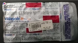 Vildapride M 500mg50mg Tablet  Vildapride M Tablet Uses Benefits Dosage Review in Hindi [upl. by Dominik]