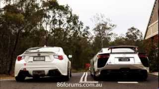 Lexus LFA vs Toyota 86 on the skidpan [upl. by Ydnas347]