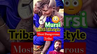 Most dangerous Tribe in the world Mursi Tribe africa tribal india usa shorts [upl. by Alohcin]