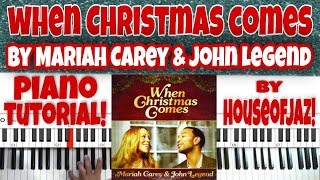 When Christmas Comes by Mariah Carey amp John Legend  Piano Tutorial [upl. by Elleynod]