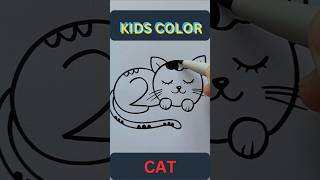 Drawing a cute cat in 1 minutes CuteCatDrawing CartoonCat [upl. by Asiar]