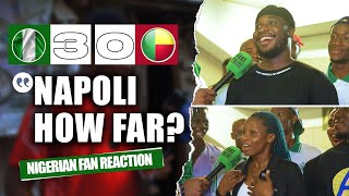 NIGERIA 30 BENIN REPUBLIC  NIGERIAN FAN REACTION  2025 AFCON Qualifiers HIGHLIGHTS 202324 [upl. by Nacnud]