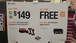 Like Ridgid Tools Check Out This Deal At Home Depot [upl. by Leiahtan]