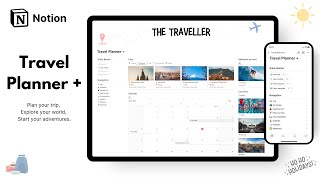 Best Travel Planner for your trip  Notion Travel Planner  Template Template Tour [upl. by Sheela]