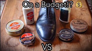 WALMART BUDGET SHOE SHINE KIWI VS SAPHIR SHINE RESULTS Allen Edmonds Park Avenue Shine Tutorial [upl. by Tristas]