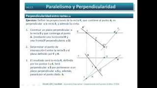 Recta perpendicular a otra por un punto Diédrico Directo [upl. by Novaelc]