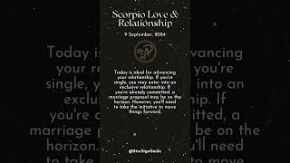 Horoscope Daily  Scorpio Daily Horoscope  090924  Health Wellness Love amp Relationship [upl. by Nalak]