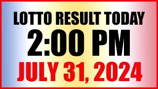 Lotto Result Today 2pm July 31 2024 Swertres Ez2 Pcso [upl. by Graehme136]