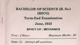 PART1BSCG BPHCT131 Term End examination Qno1June 2023 [upl. by Elleined264]