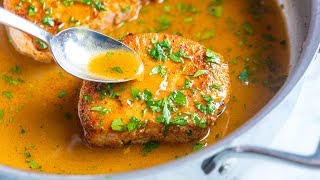 The Best Juicy Skillet Pork Chops Recipe [upl. by Elijah522]