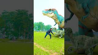 TRex Dinosaur Saved his Little Dinosaur From Anaconda [upl. by Jurkoic]