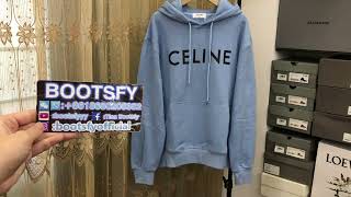 CELINE COTTON FLEECE LOOSE HOODIE Review from BOOTSFY [upl. by Alyson]