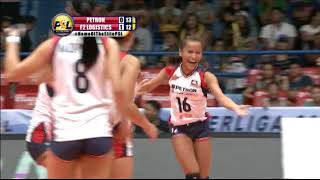 PSL Top Rallies Petron Blaze Spikers North America [upl. by Kaiser798]