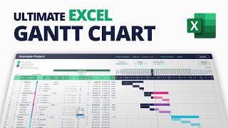 How to create Ultimate Excel Gantt Chart for Project Management with Smart Dependency Engine [upl. by Sherburne868]