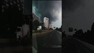 Massive THUNDERCLOUDS Spotted Over Montreal shorts weather sky thunderstorm tornado extreme [upl. by Wendt]