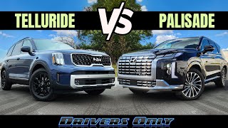 2023 Hyundai Palisade vs 2023 Kia Telluride [upl. by Namajneb355]