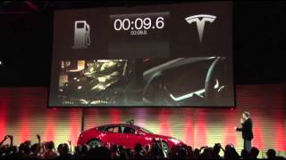 Tesla Unveils 90 Second SwapOut Battery [upl. by Seidule]