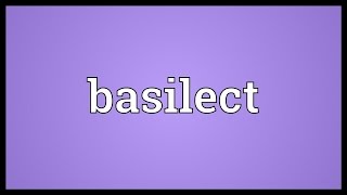 Basilect Meaning [upl. by Refinnaej]