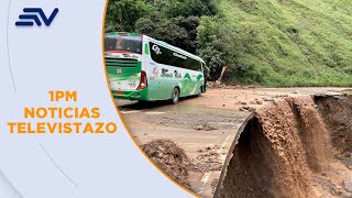 5 de 7 parroquias de Chimborazo están incomunicadas tras desbordamiento de ríos  Televistazo [upl. by Lerret792]